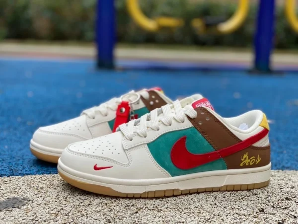 Dunk blanc bleu marron Année du Dragon édition limitée Nike Dunk Low Année du Dragon Ao Bingsan Prince baskets basses décontractées GJ8309-933