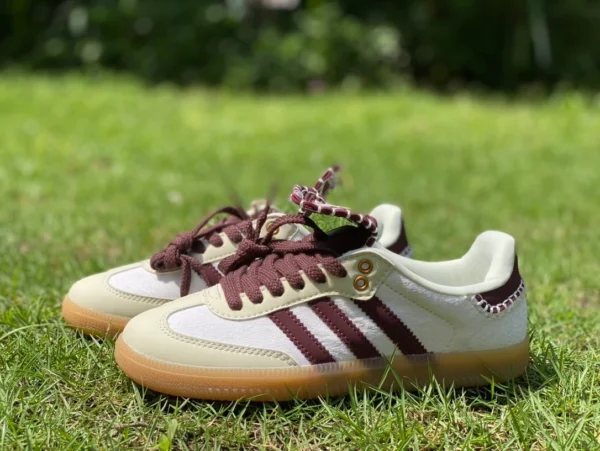 Adidas Samba joint wb blanc et rouge version y WALES BONNER x adidas originals Samba PonyTonal bas antidérapant résistant à l'usure ie0