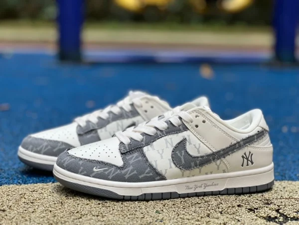 Dunk joint MLB blanc gris Nike Dunk x MLB New York Yankees DQ1098-347