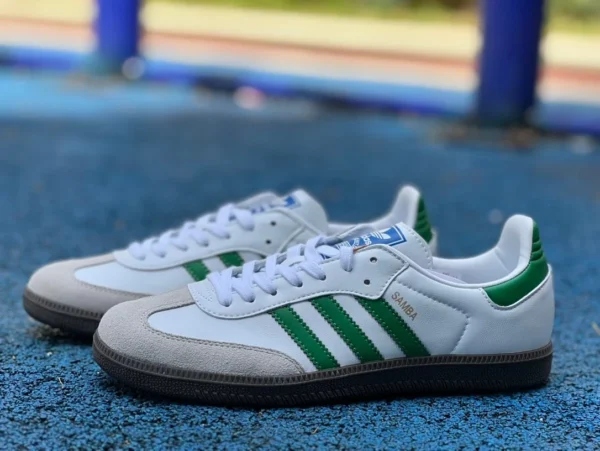 Adidas formation blanc gris vert canal pur original adidas originals Samba OG blanc vert baskets décontractées IG1024