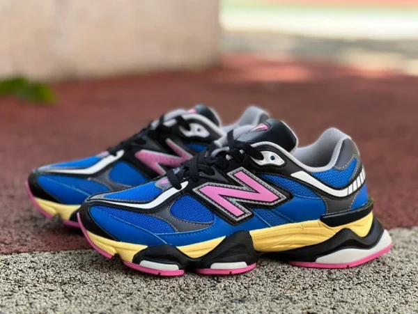 NB9060 bleu, jaune et rose pur original New Balance NB9060 série nouvelles chaussures de sport et décontractées basses chaussures de course U9060BPO