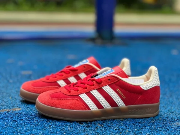 Adidas moral training canal blanc et rouge pur original Adidas Adidas Gazelle trèfle rouge et blanc moral training chaussures baskets basses IF1808