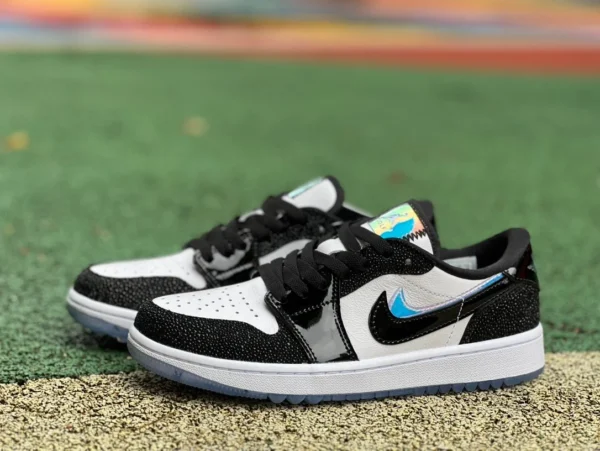 aj1 golf bas noir et blanc double crochet dt pure original Air Jordan 1 Low Golf "Endless Pursuit" chaussures de basket-ball noir et blanc FZ4159-100