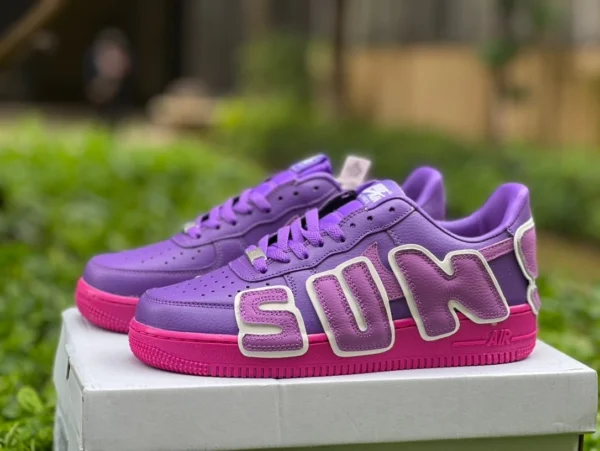 Big Air Air Force AF1 violet rose CPFM x Nike Air Force 1 Low baskets basses légères blanc pur pour hommes et femmes DD7050-100