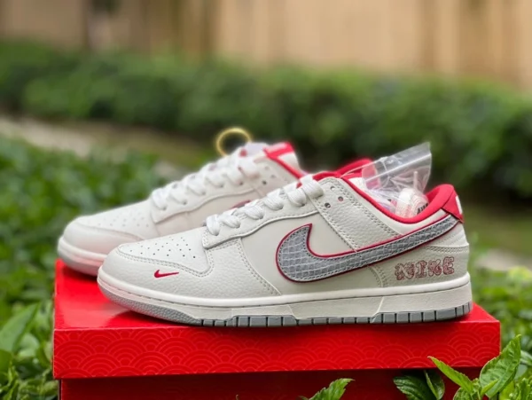 Dunk blanc et rouge Année du Dragon édition limitée Nike Dunk Low Année du Dragon Ao Bingsan Taizi baskets basses décontractées DQ1098-366