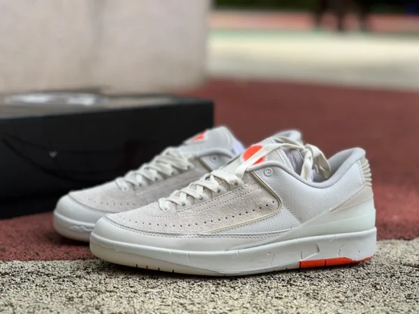 aj2 blanc cassé orange bas Air Jordan 2 rétro bas tendance léger bas DV7128-110