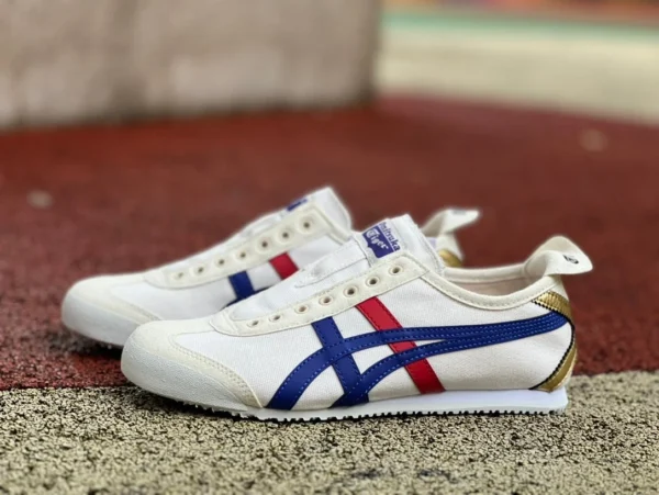 Onitsuka Tiger blanc bleu rouge or pur original Onitsuka Tiger MEXICO 66 bas haut