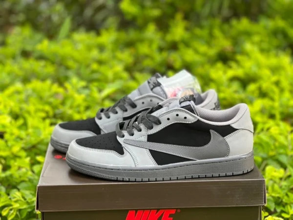 aj1 barbe basse gris noir Tracis Scott x Air Jordan 1 Low Golf TS joint barbe DM7866-775